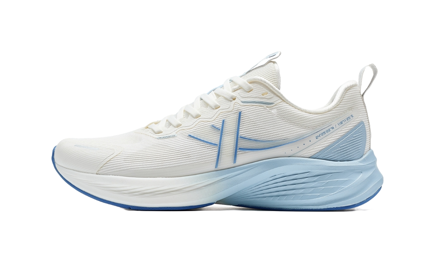 XTEP 5 Speed ET Shock Absorbers Slip Resistant Low top Casual Running Shoes Men's White Blue 