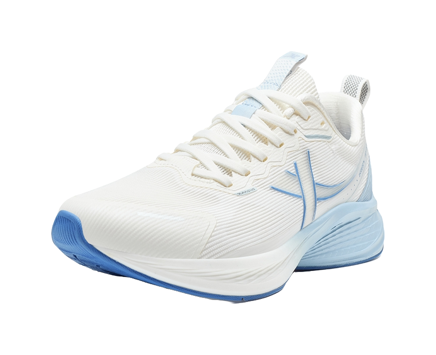 XTEP 5 Speed ET Shock Absorbers Slip Resistant Low top Casual Running Shoes Men's White Blue 