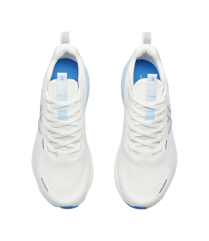 XTEP 5 Speed ET Shock Absorbers Slip Resistant Low top Casual Running Shoes Men's White Blue 