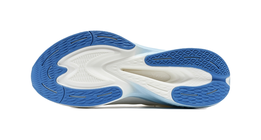 XTEP 5 Speed ET Shock Absorbers Slip Resistant Low top Casual Running Shoes Men's White Blue 