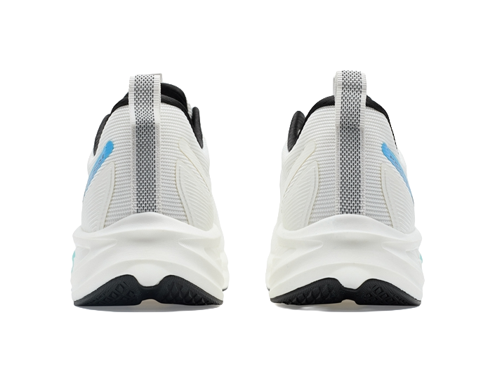 XTEP 5 Speed ET Shock Absorbers Slip Resistant Low top Running Shoes Men's Sail White/Aurora Green 