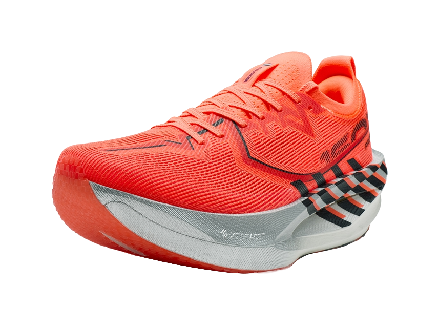 XTEP Abrasion Resistant Support Low Top Carbon Plate Marathon Training Race Running Shoes Men's Super Orange Black 