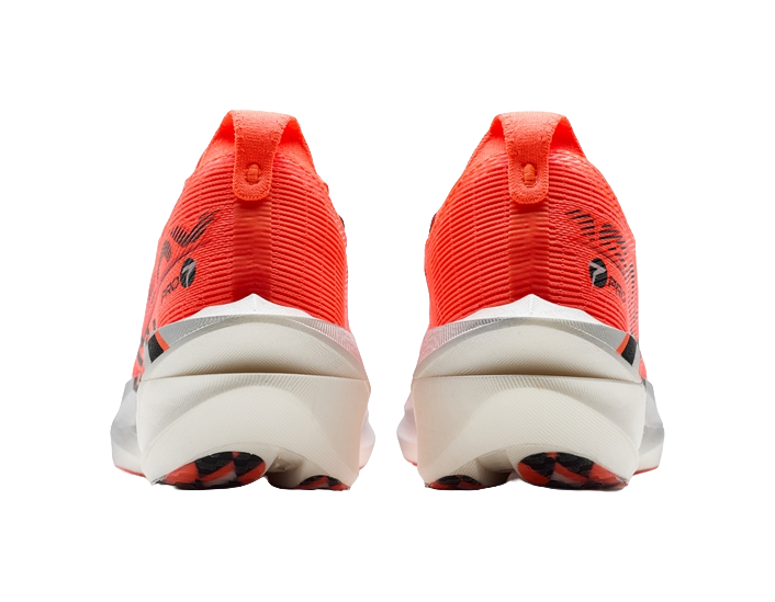 XTEP Abrasion Resistant Support Low Top Carbon Plate Marathon Training Race Running Shoes Men's Super Orange Black 