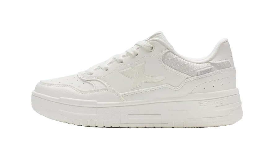 XTEP Air Force 1 2.0 Slip Resistant Cushioning Abrasion Resistant Low Top Skateboard Shoes Women's White 