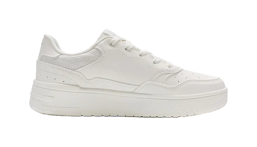 XTEP Air Force 1 2.0 Slip Resistant Cushioning Abrasion Resistant Low Top Skateboard Shoes Women's White 