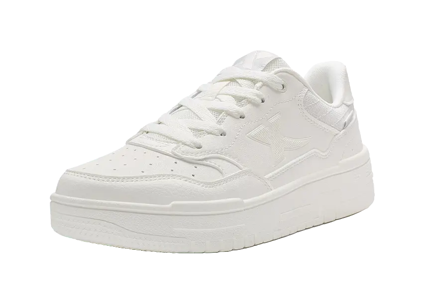 XTEP Air Force 1 2.0 Slip Resistant Cushioning Abrasion Resistant Low Top Skateboard Shoes Women's White 