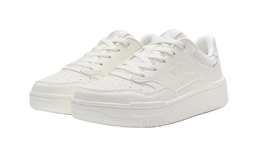 XTEP Air Force 1 2.0 Slip Resistant Cushioning Abrasion Resistant Low Top Skateboard Shoes Women's White 