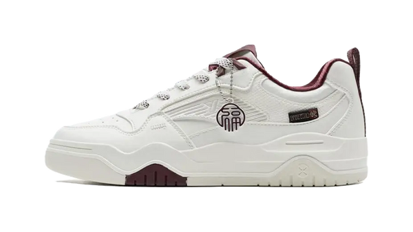 XTEP Air Force 1 Abrasion Resistant Lightweight Slip Resistant Low Top Skateboard Shoes Men's White Red 