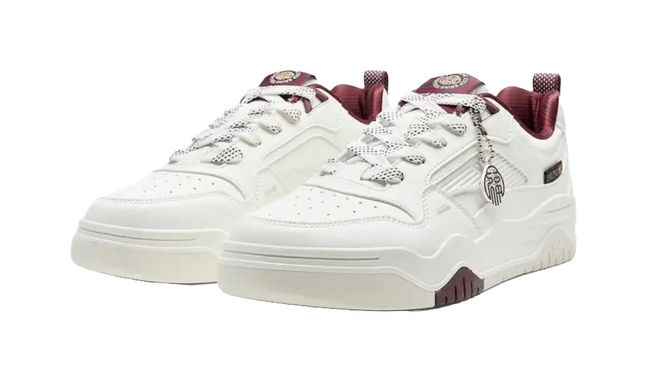 XTEP Air Force 1 Abrasion Resistant Lightweight Slip Resistant Low Top Skateboard Shoes Men's White Red 