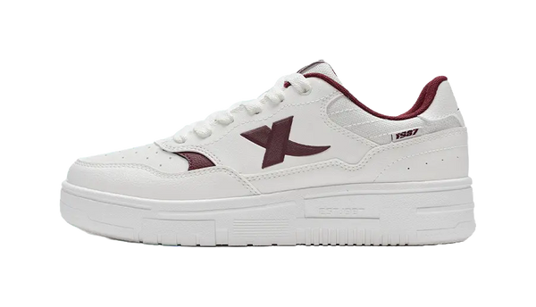 XTEP Air Force 1 Coverage Wear-Resistant Lightweight Low-Top Skateboard Shoes Men's Sail White/Team Red 