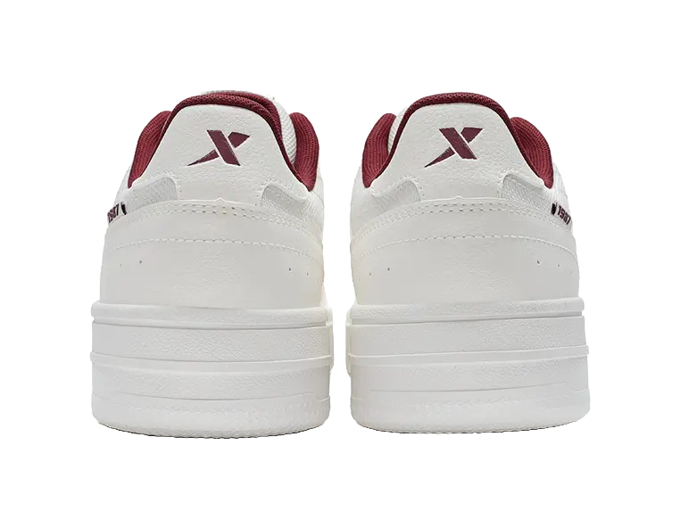 XTEP Air Force 1 Coverage Wear-Resistant Lightweight Low-Top Skateboard Shoes Men's Sail White/Team Red 