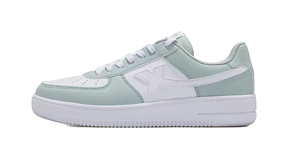 XTEP Air Force 1 Low-Top Skateboard Shoes Women's White Green 