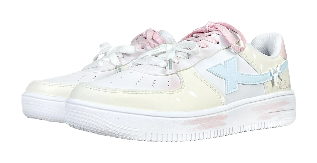 XTEP Air Force One Anti Slip Wear Resistant Low Top Skateboard Shoes Unisex Yellow Blue Pink 