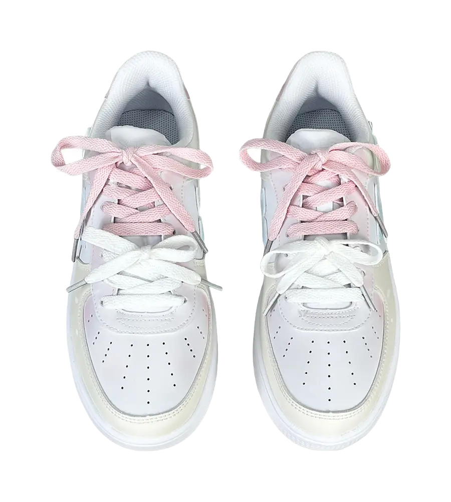 XTEP Air Force One Anti Slip Wear Resistant Low Top Skateboard Shoes Unisex Yellow Blue Pink 