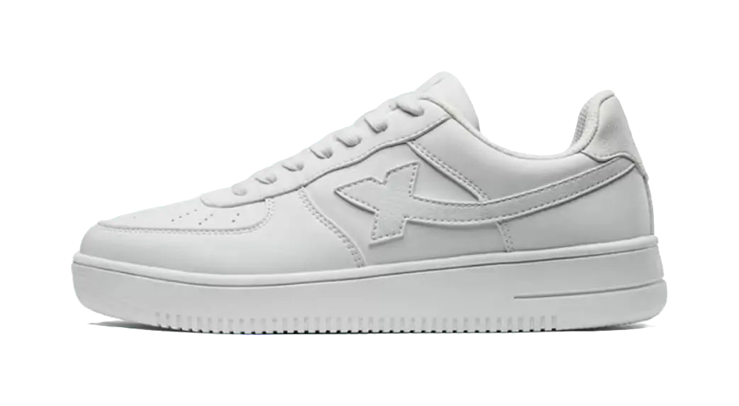 XTEP Air Force One Coverage Abrasion Resistant Low top Skateboard Shoes Men's White 