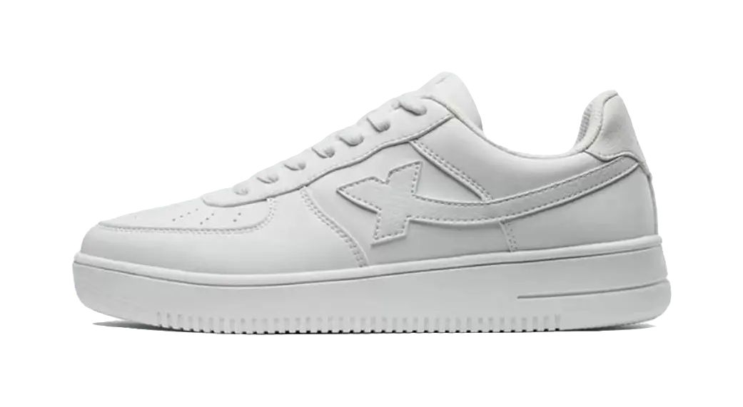 XTEP Air Force One Coverage Abrasion Resistant Low top Skateboard Shoes Unisex White Blue 