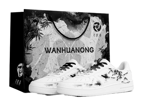 XTEP Air Force One Slip Resistant Abrasion Resistant Low top Skateboard Shoes Men's Black White 