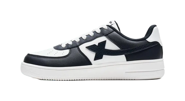XTEP Air Force One Slip Resistant Abrasion Resistant Low top Skateboard Shoes Men's Black White 