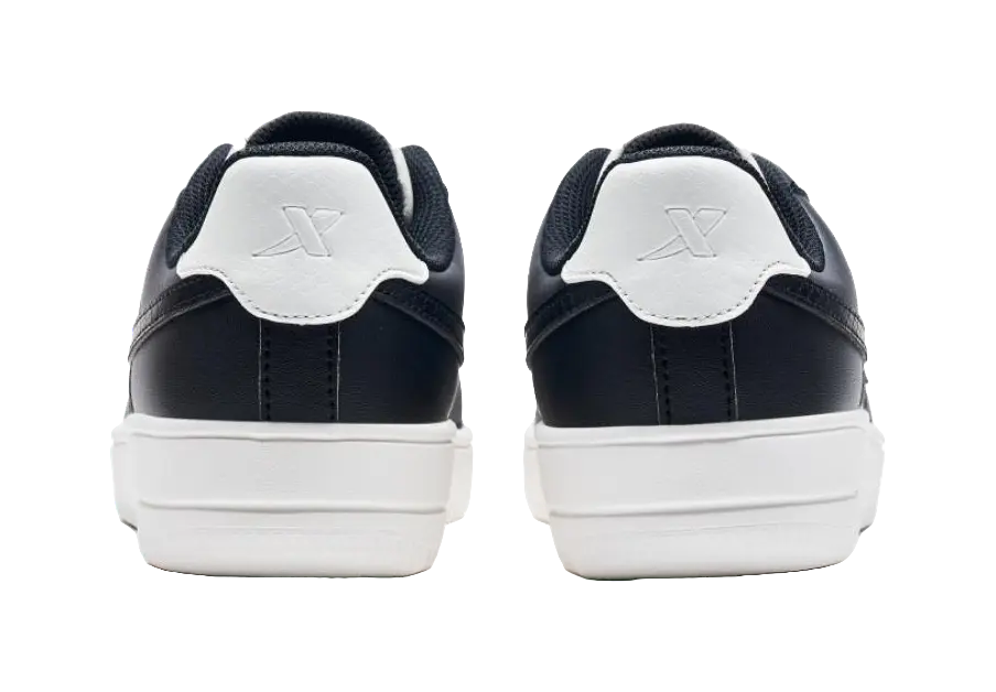 XTEP Air Force One Slip Resistant Abrasion Resistant Low top Skateboard Shoes Men's Black White 