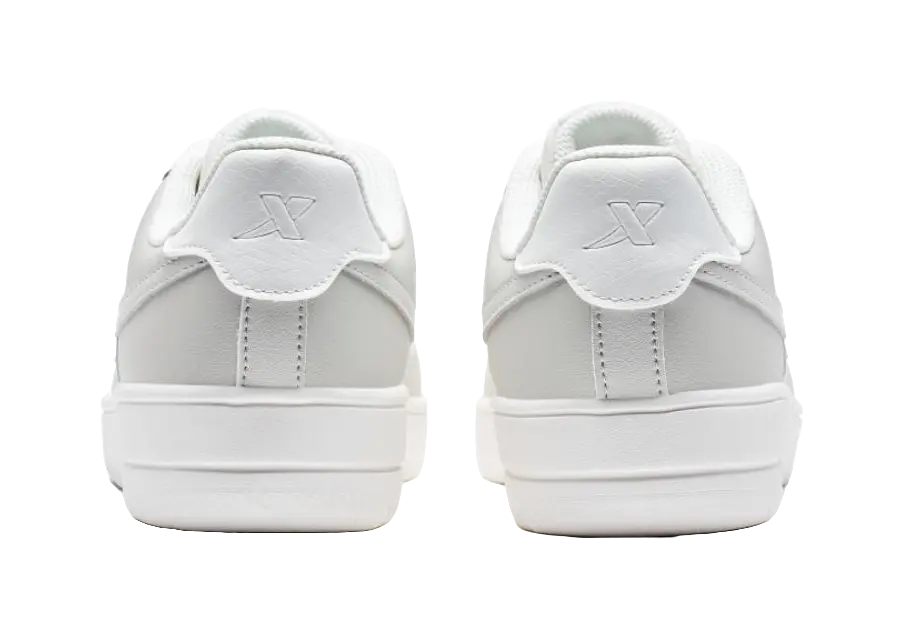 XTEP Air Force One Slip Resistant Abrasion Resistant Low top Skateboard Shoes Men's Gray White 
