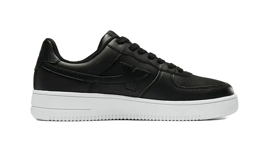 XTEP Air Force One Slip Resistant, Abrasion Resistant, Lightweight Low top Skateboard Shoes Men's Black 