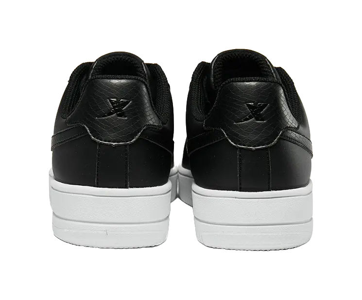 XTEP Air Force One Slip Resistant, Abrasion Resistant, Lightweight Low top Skateboard Shoes Men's Black 