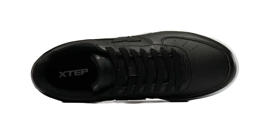 XTEP Air Force One Slip Resistant, Abrasion Resistant, Lightweight Low top Skateboard Shoes Men's Black 