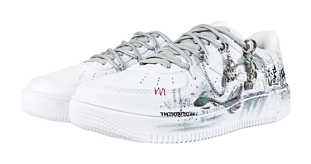 XTEP Air Force One Wear resistant And Lightweight Low top Skateboard Shoes Unisex White Cyan 