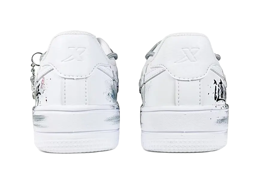 XTEP Air Force One Wear resistant And Lightweight Low top Skateboard Shoes Unisex White Cyan 
