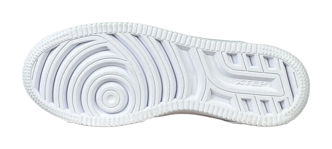 XTEP Air Force One Wear resistant And Lightweight Low top Skateboard Shoes Unisex White Cyan 