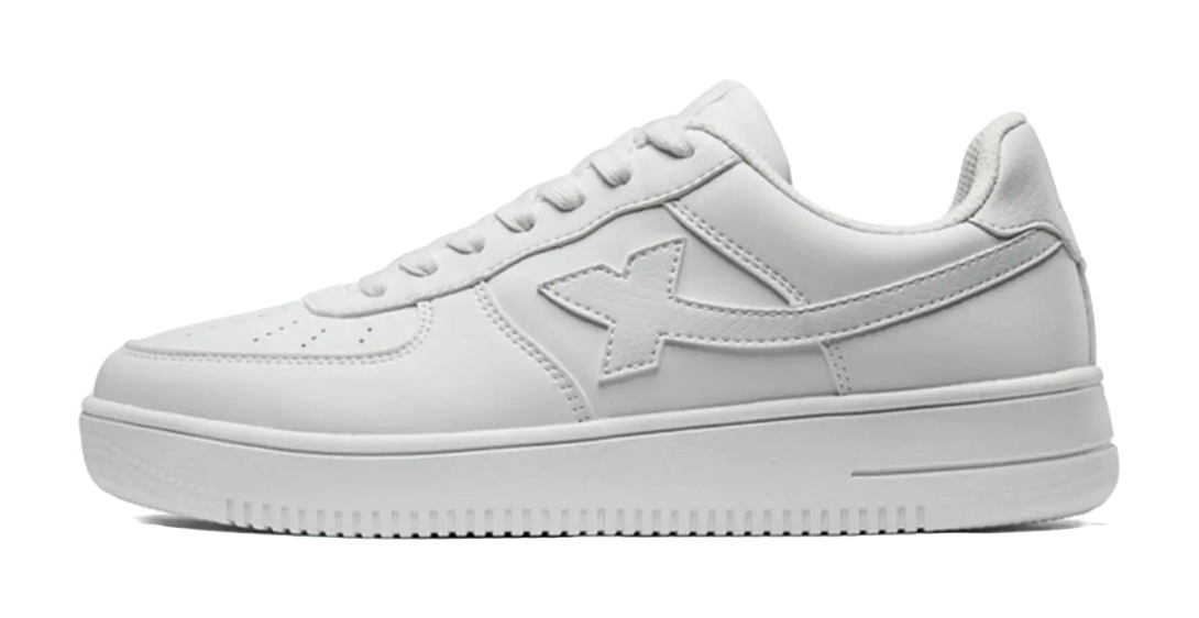 XTEP Air Force One Wear resistant And Lightweight Low top Skateboard Shoes Unisex White Cyan 