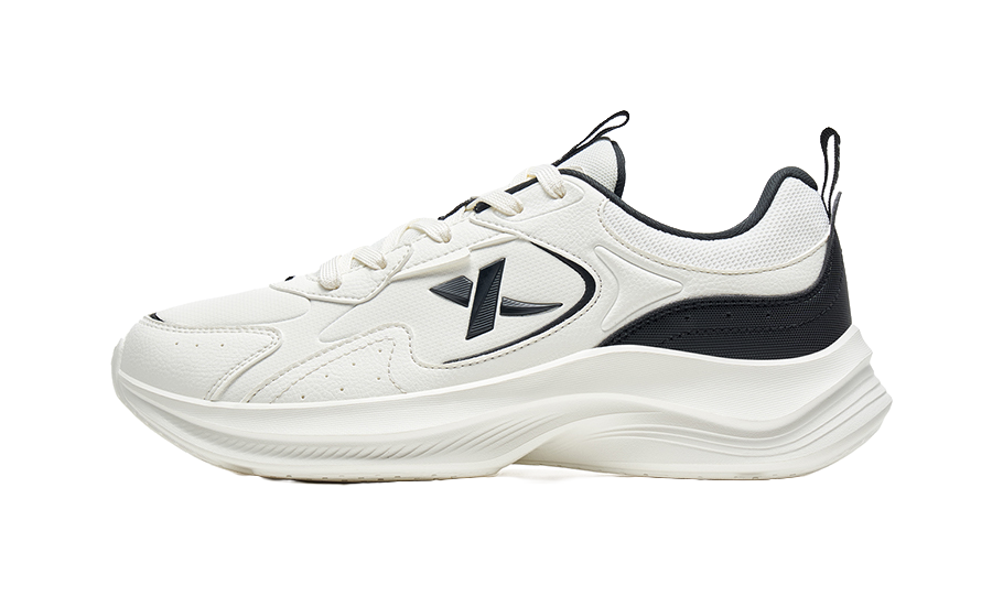 XTEP Anti-Slip Wear-Resistant Low-Top Running Shoes Men's White Black 
