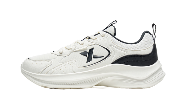 XTEP Anti-Slip Wear-Resistant Low-Top Running Shoes Men's White Black 