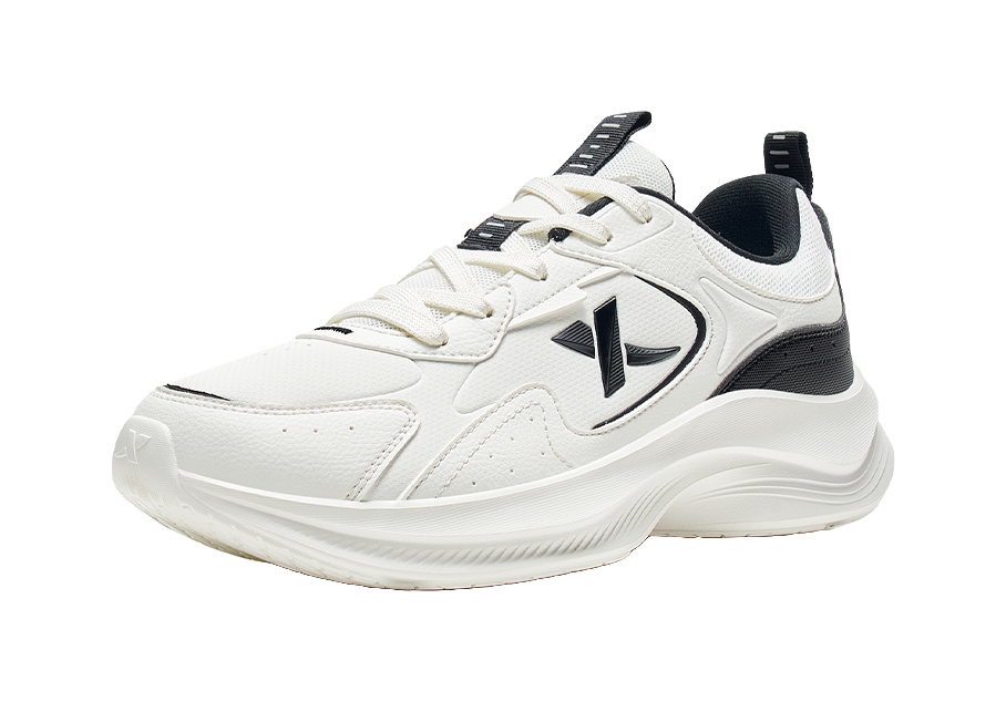 XTEP Anti-Slip Wear-Resistant Low-Top Running Shoes Men's White Black 