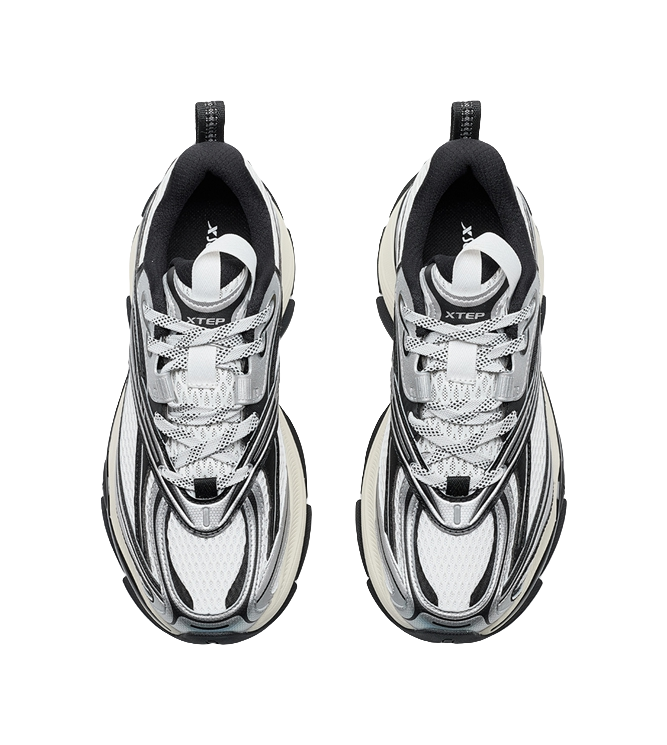 XTEP Basque 2 Abrasion Resistant Lightweight Rebound Low Top Casual Shoes Men's White Black Gray 