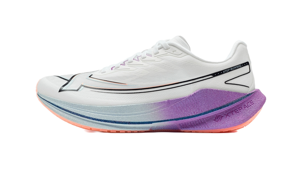 XTEP Butterfly Metamorphosis Blade Running Shoes Men's Low top Classic White, Dazzling Fuchsia 