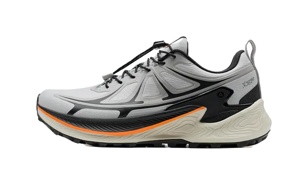 XTEP Chasing Mountains PRO Abrasion Resistant Slip Resistant Low Top Trail Running Shoes Mens Ash Gray/Black 