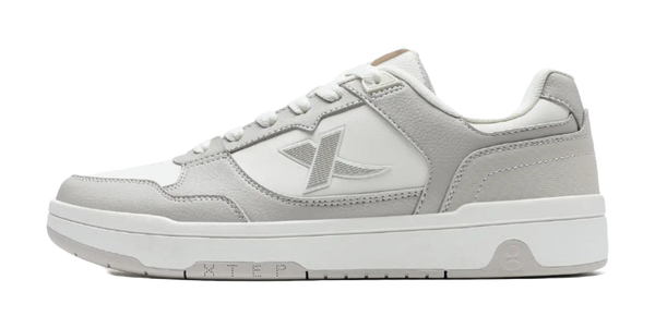 XTEP Clover White 3.0 Air Force 1 Wear resistant And Lightweight Low top Skateboard Shoes Men's Gray White 
