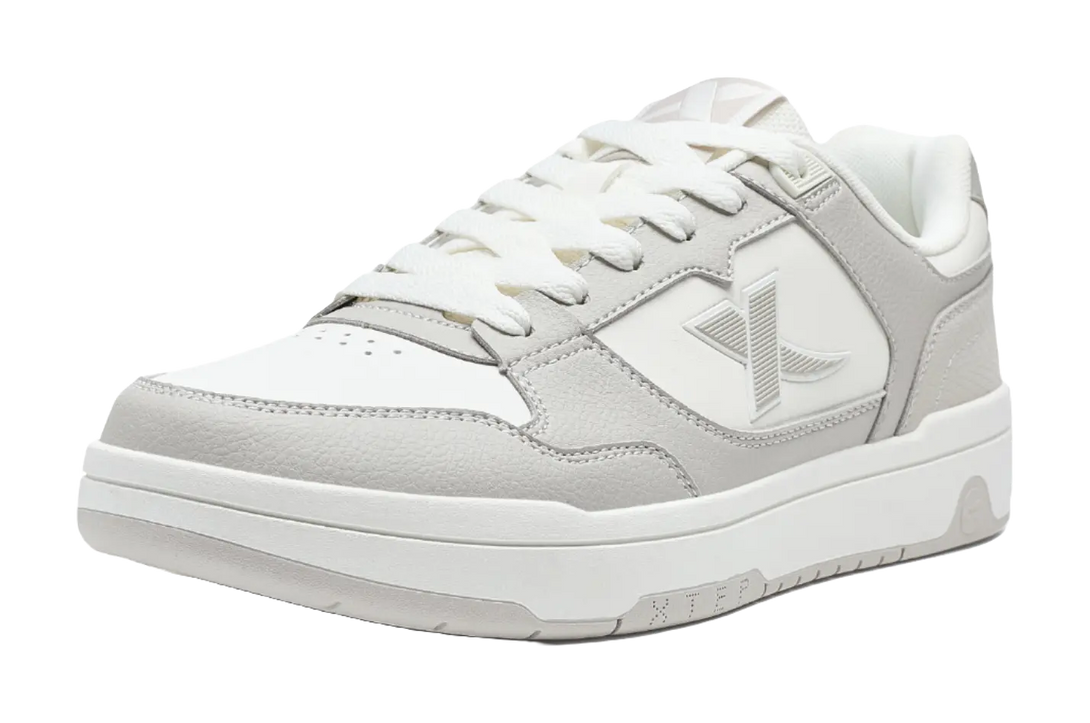 XTEP Clover White 3.0 Air Force 1 Wear resistant And Lightweight Low top Skateboard Shoes Men's Gray White 