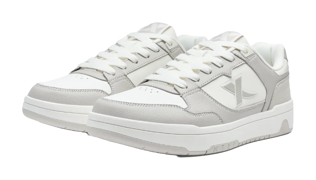 XTEP Clover White 3.0 Air Force 1 Wear resistant And Lightweight Low top Skateboard Shoes Men's Gray White 