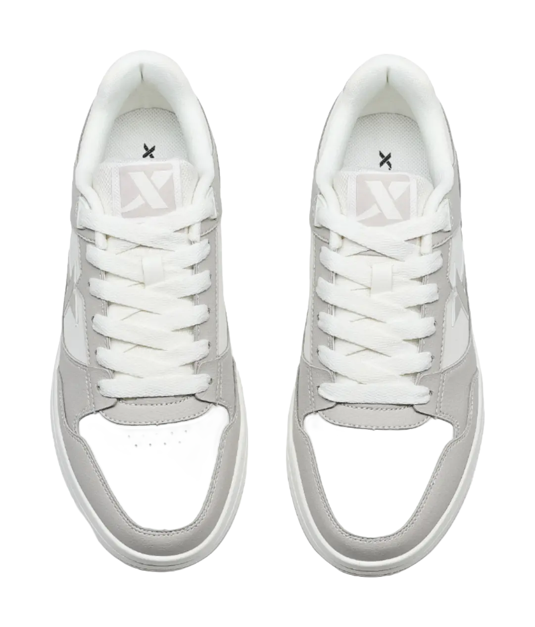 XTEP Clover White 3.0 Air Force 1 Wear resistant And Lightweight Low top Skateboard Shoes Men's Gray White 