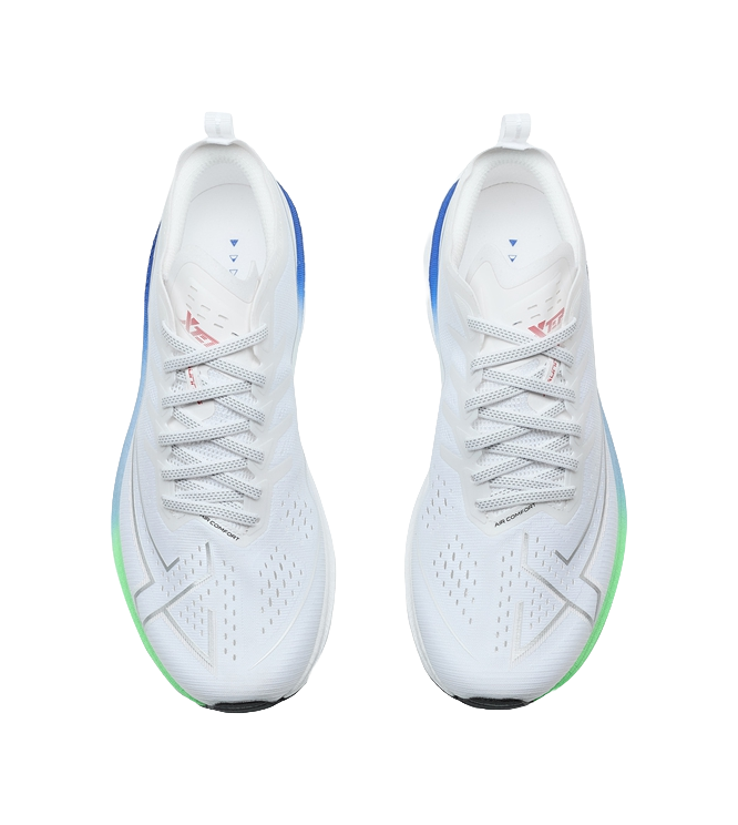 XTEP Cushioning Anti Slip Wear Resistant Coverage Support Rebound Low Top Training Running Shoes Men's White Blue Green 