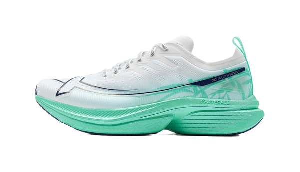 XTEP Cushioning Anti-Slip Wear-Resistant Coverage Support Rebound Low-Top Training Running Shoes Men's White Green Blue 