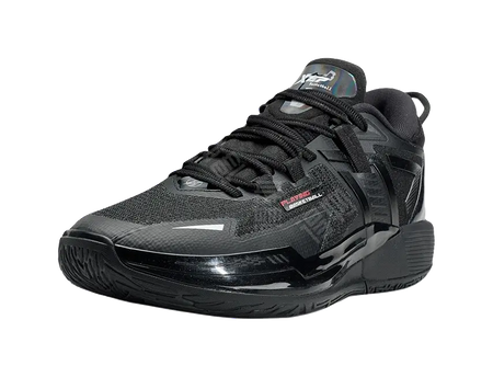 XTEP Cushioning, Slip Resistant, And Abrasion Resistant Low Top Basketball Shoes Mens Black Sun Red 