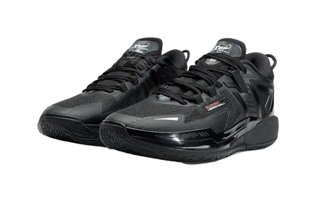 XTEP Cushioning, Slip Resistant, And Abrasion Resistant Low Top Basketball Shoes Mens Black Sun Red 