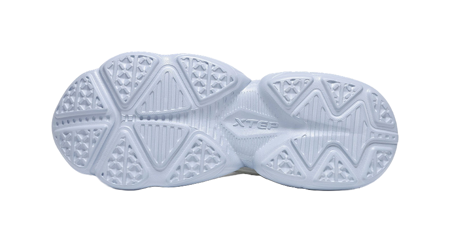 XTEP Cushioning, Wear Resistant Low Top Casual Running Shoes Women's Sail White Dusty Blue 