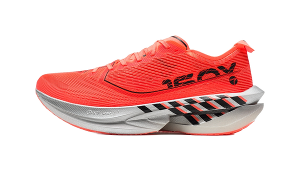 XTEP Cushioning, Wear Resistant Low top Carbon Plate Marathon Training Race Running Shoes Men's Super Orange Black 