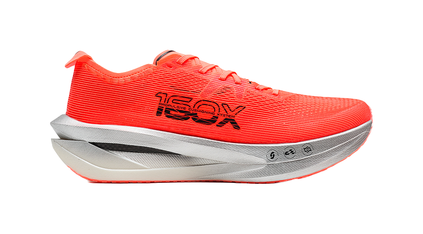 XTEP Cushioning, Wear Resistant Low top Carbon Plate Marathon Training Race Running Shoes Men's Super Orange Black 