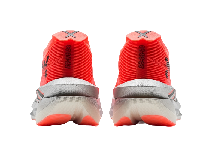 XTEP Cushioning, Wear Resistant Low top Carbon Plate Marathon Training Race Running Shoes Men's Super Orange Black 