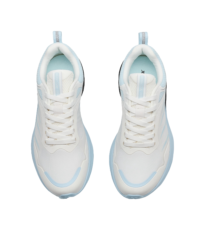 XTEP Feather Abrasion Resistant Breathable Coverage Low top Casual Running Shoes Men's White Blue 